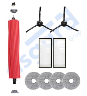 Roborock Q REVO PRO-S-MAXV Uyumlu 1 Ana Fırça 2 Yan Fırça 2 Filtre 4 Mop PKT-iasgf0000555