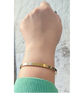 Cartier Ince Bileklik Taşsız  Hediyelik