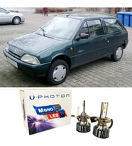 Citroen AX Led Xenon Uzun + Kısa Far Ampulü H4 Mono Yeni Seri Beyaz