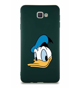 Samsung Galaxy J7 Prime 2 Soft Premier Kapak Donald Duck-B Tasarımlı Silikon Kılıf - Yeşil (Şeffaf)