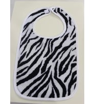 Ender Home Bebek Mama Önlüğü Baskılı Bukle Su Geçirmez Havlu Bebek Önlüğü Zebra Baskılı- Be