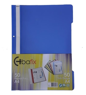 Bafix Telli Dosya Plastik XL Mavi A4