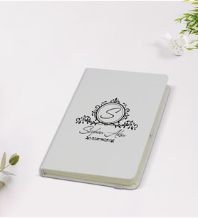 BK Gift Kişiye Özel İsimli 9x14cm Beyaz Defter - Model 11