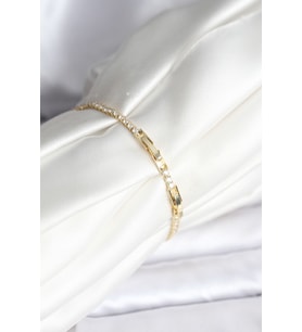 Anka Kuşu Model Zirkon Taşlı Gold Renk Pirinç Su Yolu Kadın Bileklik