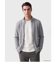 LCWAIKIKI Classic Gri Dik Yaka Erkek Fermuarlı Sweatshirt