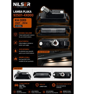 Kia Ceed Plaka Lamba Sol 2007-2014