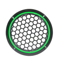 Garaj Dünyası Yeşil Neon Ledli 20 Cm 2’li Hoparlör Kapağı (Yeşil-Siyah)