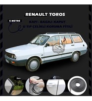 Renault Toros Oto Araç Kapı Koruma Fitili 5metre Parlak Siyah Renk