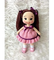 Pembe Pamuk Şekerim Bebek Amigurumi Organik Oyuncak