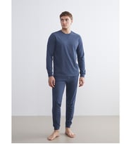 LC WAIKIKI Mavi Standart Kalıp Erkek Pijama Takımı