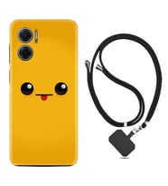 Xiaomi Redmi Note 11E Kılıf Resimli Boyun Askılı İpli Desenli Silikon Series Yellow Sweet 1817