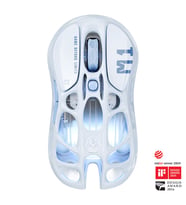 Gravastar Mercury M1 Pro RGB 26.000 DPI Optik Gaming Mouse, Kablosuz, Ice Blue
