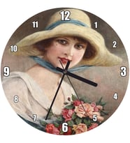 Cakatablo François Martin Kavel Fransa  Catherine La Rose  Görsel Duvar Saati