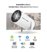 Taşınabilir Android Projektör, WiFi HDMI USB Destekli, Yüksek Görüntü Kalitesi