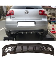 Vw Golf Mk5 Difüzör Difizör Siyah + Kare Egzoz Görünüm C Tip 2003-2009