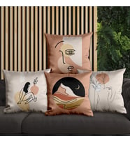 eJOYA Modern Tasarımlı 4'lü Yastık İçi Ve Kırlent Kılıfı 45cm 113641