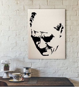 BK Home Atatürk Silüet Tasarımlı Kanvas Tablo-6