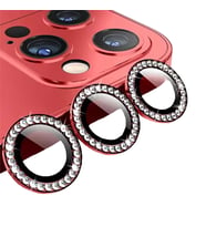BİNANO IPHONE 14 PRO/14 PRO MAX TAŞLI KIRMIZI KAME