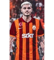 GALATASARAY İCARDİ 9 NUMARA  Yüzyıl Özel Tasarım  futbol yetişkin futbol Taraftar Formasi (Sarı-Kırmızı)
