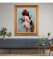 Altın Varaklı Paspartulu Çerçeveli  Tablo nat1245