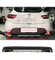 Renault Clio Mk4 Gri Difüzör Çiftli Kare Egzoz Görünümlü D Tip Difizör 2012-2019