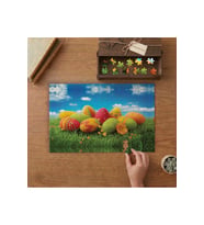 Rankli Paskalya Yumurtaları - Easter Tasarımı 240 parça Ahşap Puzzle Ahşap Kutuda MP06537