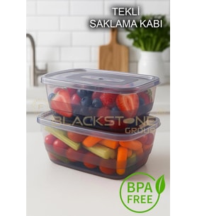 1.2 LT TEKLİ SEBZE MEYVE SAKLAMA KABI OKUL BESLENME KUTUSU