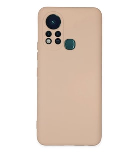 Newface İnfinix Hot 11s Kılıf Nano içi Kadife Silikon - Pudra