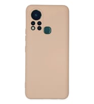 Newface İnfinix Hot 11s Kılıf Nano içi Kadife Silikon - Pudra