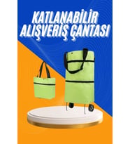 Alışveriş Çantası Katlanabilir Pazar Arabası Tekerlekli Pazar Arabası Katlanabilir