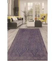 Dijital Kaymaz Taban Yıkanabilir Modern Renkli Salon Halısı Mutfak Halısı Yolluk ND-HT-490 (Mor)