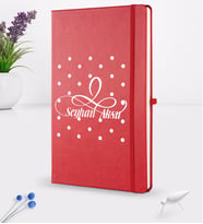 BK Gift Kişiye Özel İsimli Kırmızı Termo Deri Defter 16x24cm Model 4