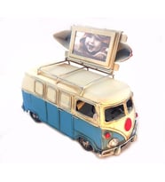 Nostaljik Metal Mavi Kayıklı Vosvos Minibüs Orta Boy E-1371