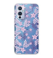 PrintiFy OnePlus 9 Uyumlu Kamera Korumalı Floral Pudra Tasarımlı Şeffaf Silikon Kılıf