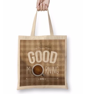 Coffee Good Morning Bez Çanta Uzun Saplı