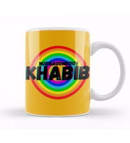 Khabib Nurmagomedov   Vintage Retro Rainbow Style Warriors Design Wrestlers Gift Kupa Bardak Porselen
