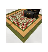 Geometrik Desen Black Seri Twill Eşarp Eşarp Askısı ile Birlikte 90x90 cm YEŞİL-