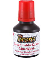 Brons Tahta Kalem Mürekkebi 30 CC Kırmızı Beyaz Tahta Kalem Mürekkebi