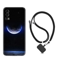 General Mobile Gm 23 Kılıf Resimli Boyun Askılı İpli Desenli Silikon Series Midnight Moon 1802