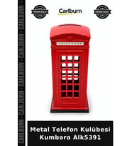 Özel Üretim Dekoratif Hediyelik Stil Sahibi Ev Aksesuarı Metal Telefon Kulübesi Kumbara