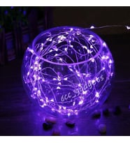 PURPLE CHRİSTMAS LED LİGHT 2 METRE MOR PİLLİ LED IŞIK NOEL IŞIĞI PARLAK PERİ LED IŞIK
