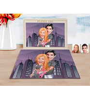 BK Gift Kişiye Özel Bebek Sürprizi Karikatürlü 1000 Parça Profesyonel Puzzle-1