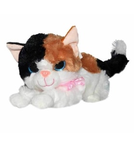 Miyavlayan Sesli Peluş Kedi 35cm (Çok Renkli)