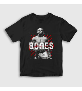 Presmono Unisex Çocuk Siyah Bones Jon Jones Mma Ufc T-Shirt 426941tt