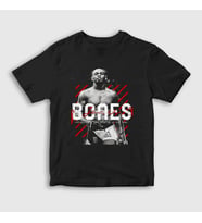 Presmono Unisex Çocuk Siyah Bones Jon Jones Mma Ufc T-Shirt 426941tt