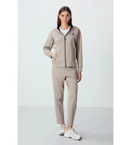 TOMMY LİFE T10BY-95306_01 BAYAN CEKET/DAR PAÇA EŞOFMAN TAKIMI KOYU BEJ