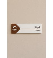 Lucena Kirpik Ofis Oda Kapı İsimliği Yönlendirme Tabelası Levhası Kişiselleştirilebilir