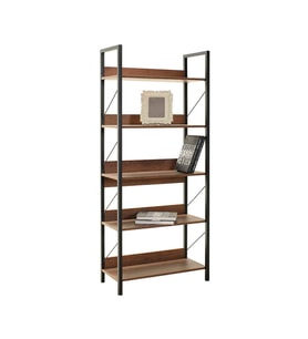 Adore Mobilya Profile 5 Raflı Kitaplık Koyu Ceviz(Oslo Ceviz) 73x172x35 cm (GxYxD)