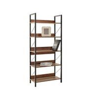 Adore Mobilya Profile 5 Raflı Kitaplık Koyu Ceviz(Oslo Ceviz) 73x172x35 cm (GxYxD)