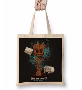Baby Groot Plant A Tree Bez Çanta Uzun Saplı